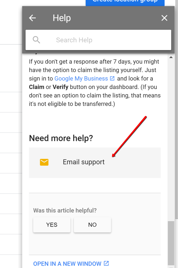google email support link